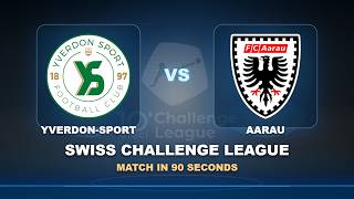 Round 04: Yverdon-Sport vs Aarau | Swiss Challenge League | Match in 90 Seconds!