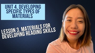 Unit 4. Lesson 3 Materials for Developing Reading Skills