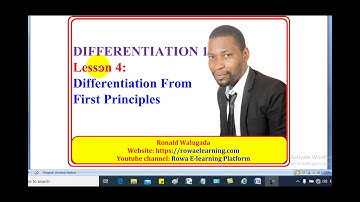 4-DIFFERENTIATION  FROM FIRST PRICIPLES