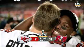 Final minute and celebration of super bowl 55