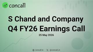 S Chand and Company Q4 FY26 Earnings Conference Call | Concall.in