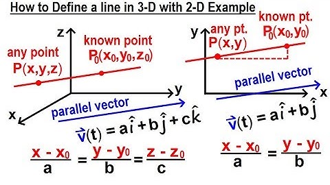Calculus 3: Ch 2.1 Lines and Vectors in 3-D (7 of 20) How to Define Lines in 3-D