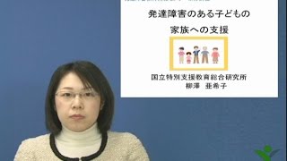 理解と支援「発達障害のある子どもの家族への支援」（平成24年収録）