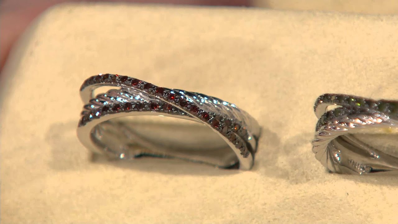 Double Row Rope Design Diamond Band Ring, Sterling, 1/4 cttw, Affinity ...