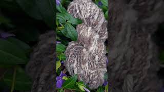 spun with my drop spindle #handspunyarn #dropspindle #slowfashion #fiberart #wool #fleece