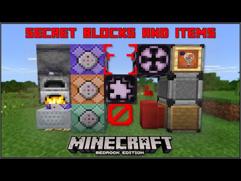 Minecraft Bedrock - Secret Blocks u0026 Items (Mobile/Xbox/PS4/Windows 10/Switch)