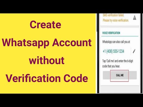 how to open whatsapp account without verification code | create ...