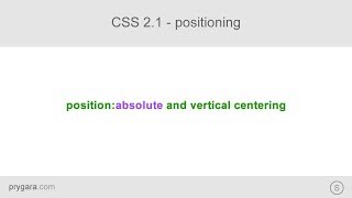 CSS 2.1 - position absolute vertical centering