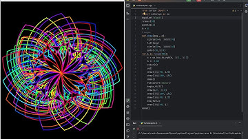 Mesmerizing Cosmic Spiral Design with Python Turtle | ASMR - No Talking
