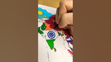 Can You Draw The NEPAL Flag in its Borders? #map #nepal #shorts