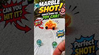 Epic Marble Shot – Knock Down the Toy Car! 🚗