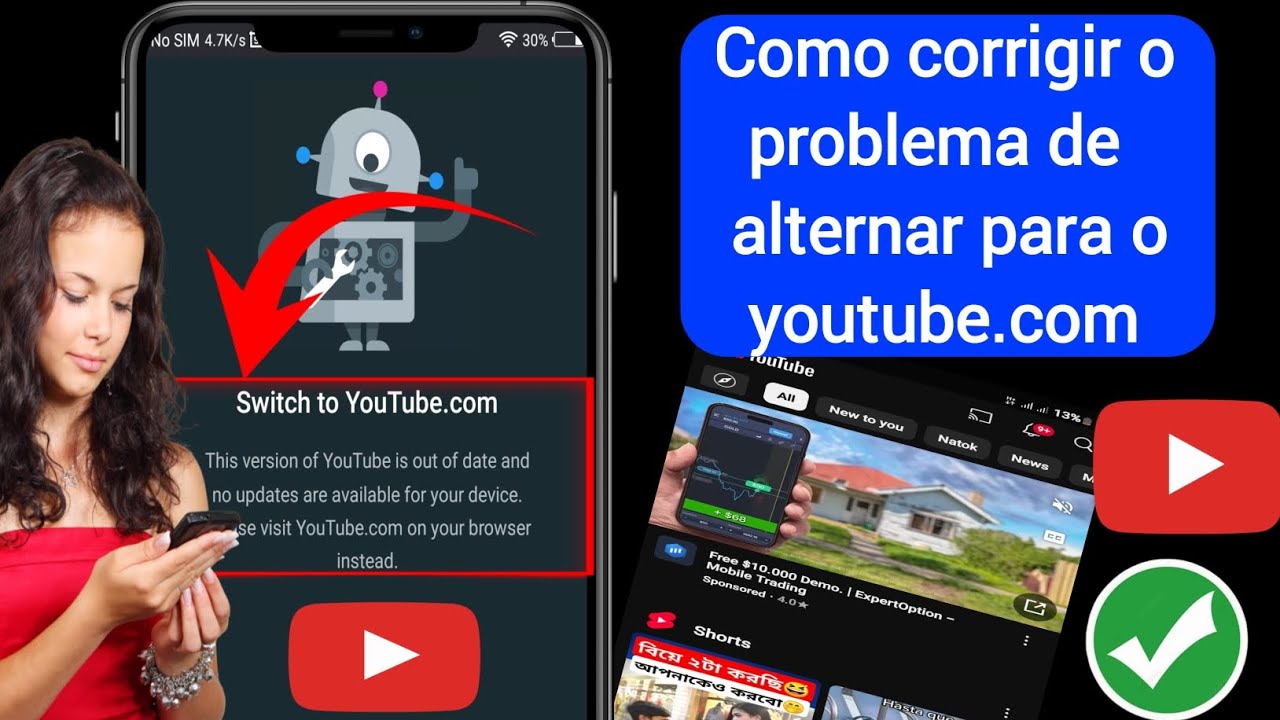 Como corrigir o problema de troca do YouTube para o youtube.com 2025 ...