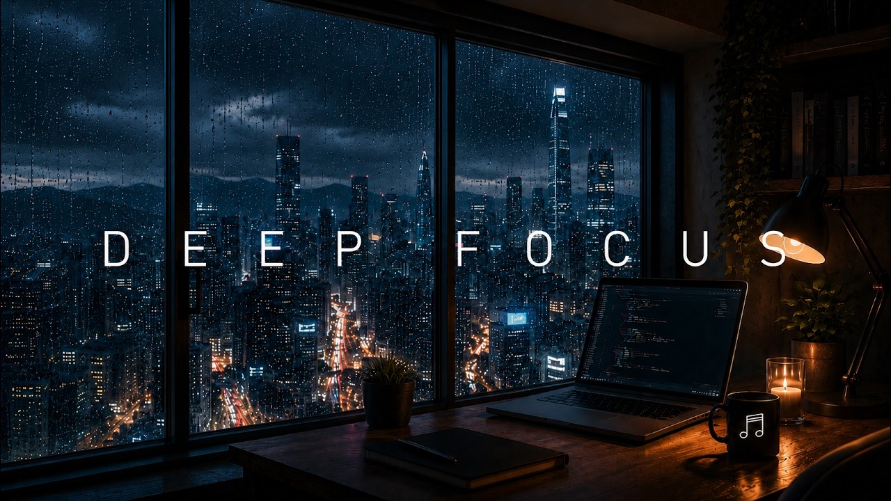 Deep Night Focus — Rainy City Music for Night Work & Deep Focus - YouTube