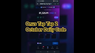 Onus Tap Tap Daily Code 2 October | Onus Tap Tap Today Code #onustaptap #dailycode #airdrop #mining