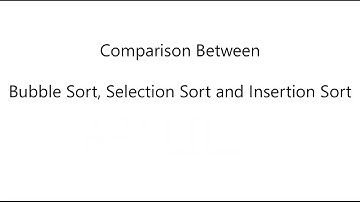 Comparison Between Bubble Sort, Selection Sort and Insertion Sort - W1761738 - Thulitha Bandara