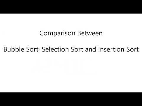 Comparison Between Bubble