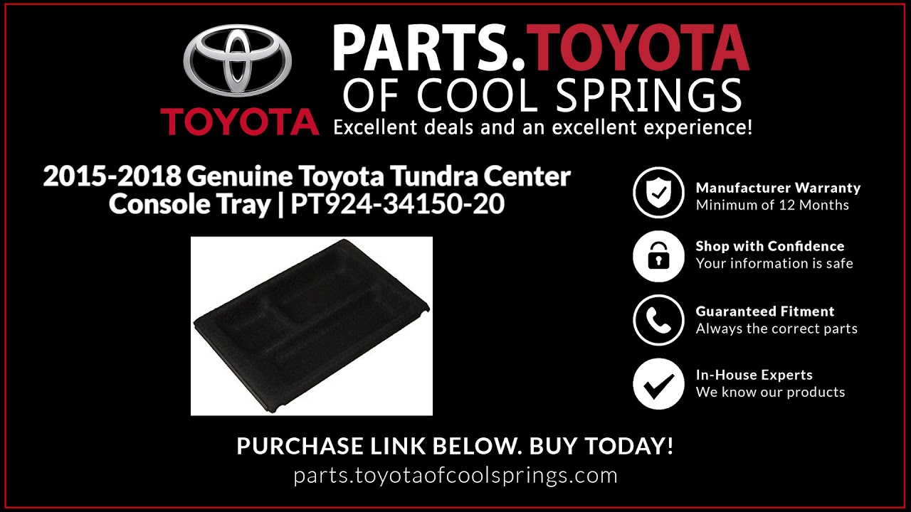 2015-2018 Genuine Toyota Tundra Center Console Tray | PT924-34150-20