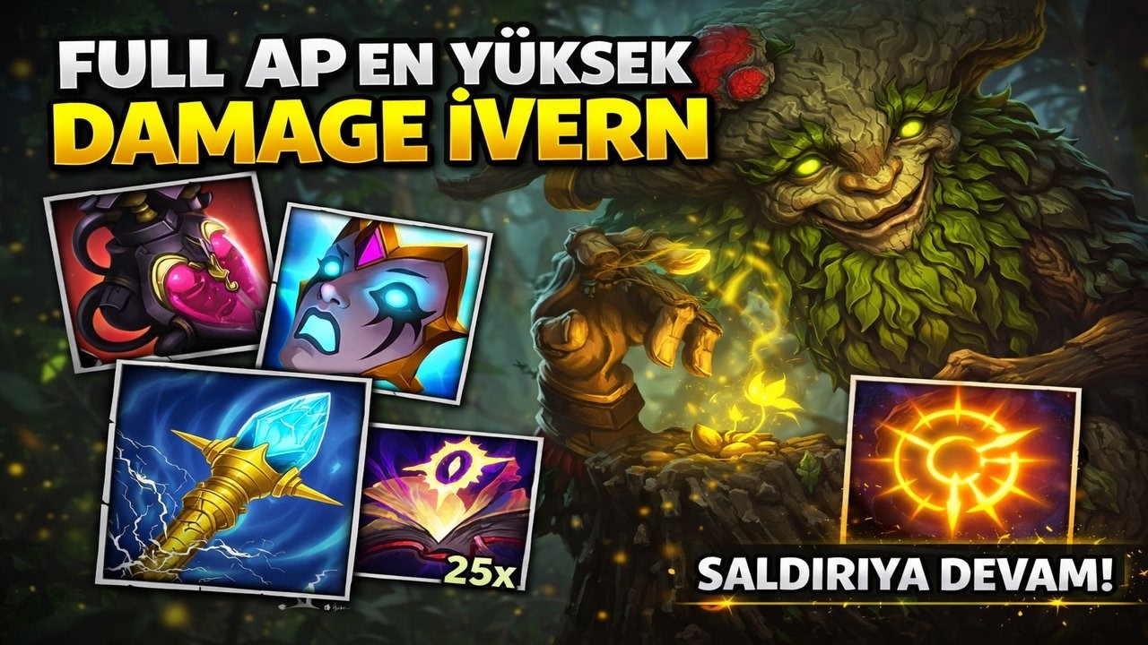 FULL AP İVERN İNANILMAZ GÜÇLÜ! MAÇTAKİ EN YÜKSEK HASAR NASIL VURULUR? İVERN vs RENGAR