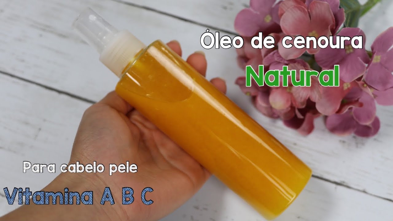 óleo de Cenoura Natural PARA  SUA PELE E CABELO HIDRATA E REVITALIZA  VITAMINA A B C