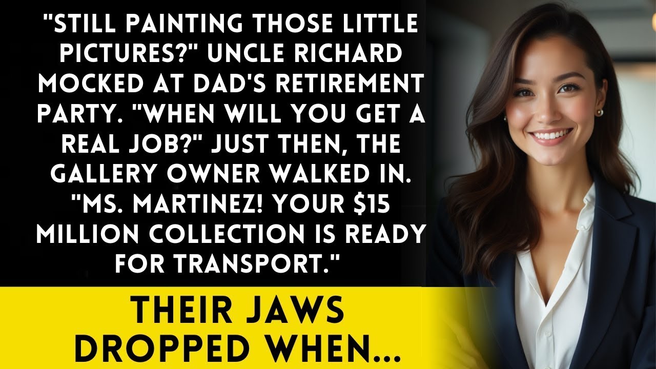 My Family Called Me 'The Broke Artist' at Dad's Retirement Party - Until the Gallery Owner Arrived