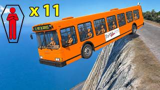 School Bus Dangerous Cliff Edge! #14😱 BeamNG drive