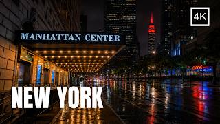 It Started Raining in NYC… A Midnight Walk Through Neon Streets