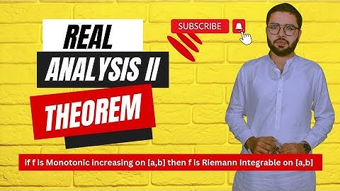 if f is Monotonic on [a,b] then f is Riemann integrable on [a,b] || Real Analysis II