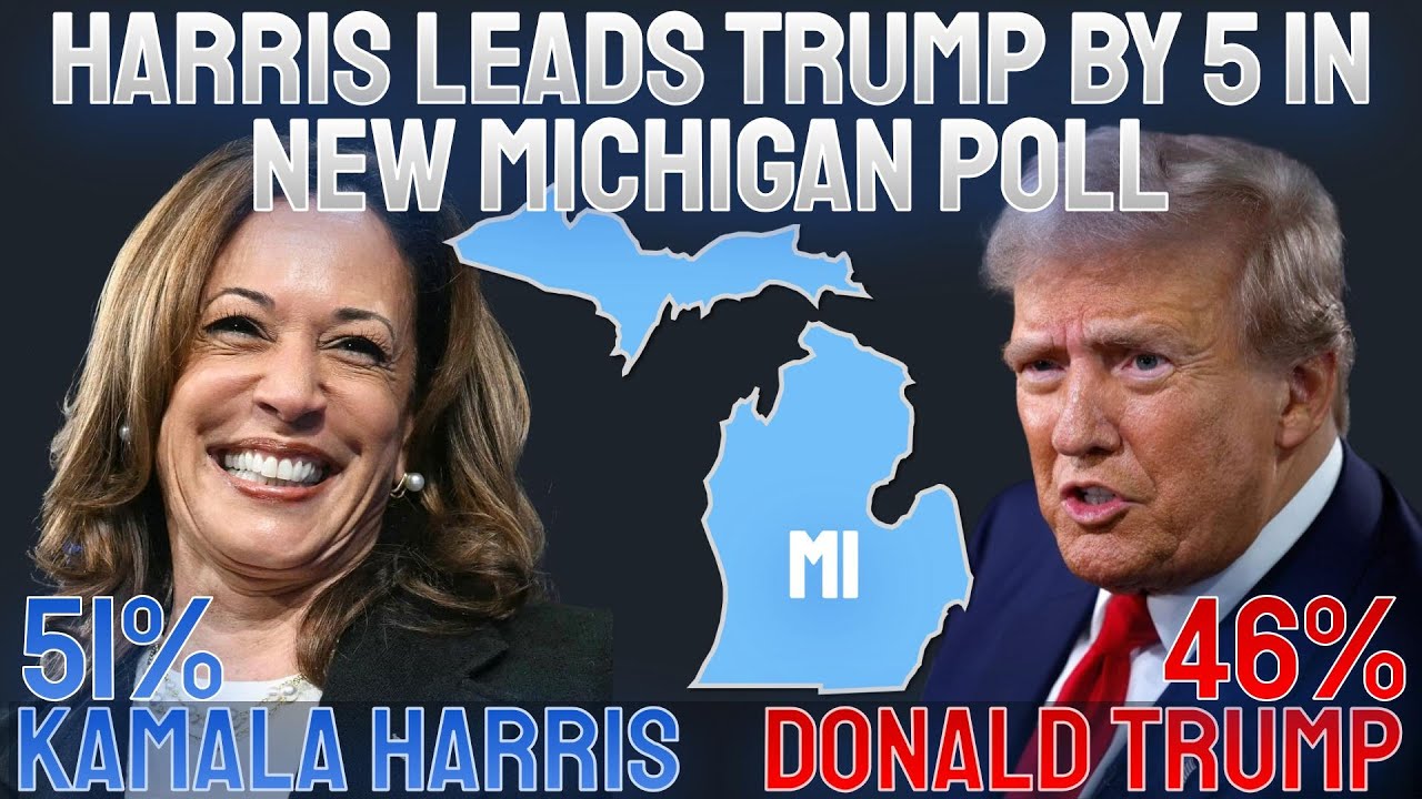 Kamala Harris leads Donald Trump by 5 points in the state of Michigan ...