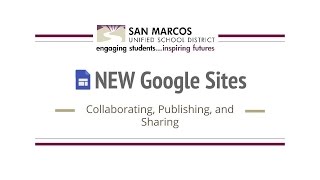 New Google Sites - Collaborating, Publishing, & Sharing