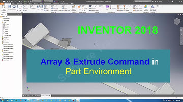 Array 3D & EXTRUDE command in Inventor PART drawing _ Inventor tutorial