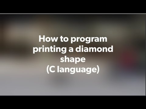 How to output a diamond shape in the screen (Using C language, romb rombus)