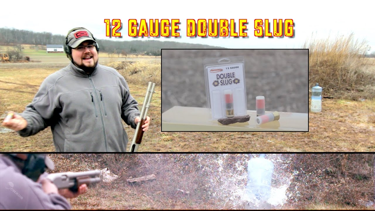 Double Slug 12 Gauge - Exotic Shotgun Ammo! - YouTube