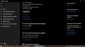 Windows 10 May 2019 update Windows Security Virus and Threat protection quick tour