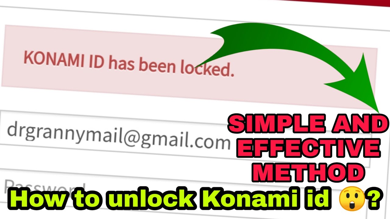 How To Unlock Konami Id Pes Konami Id Has Been Locked Issue Sloved Konamiid Pes Youtube