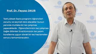 Analitik Kimya Tezli Yüksek Lisans Tanıtımı - Prof Dr Feyyaz Onur