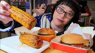 Мукбанг | Вкусно и Точка.  Биг Спешиал, Биг Хит Бургеры, Кукуруза по-мексикански | Обжор Асмр 