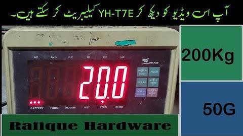 how to calibrate Yh-t7e weighing scale indicator/subtitles on English