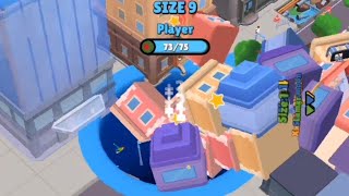 Hole.io - Gameplay Walkthrough Part 2 - Swallow Everything &amp; Dominate the City (Android, iOS)
