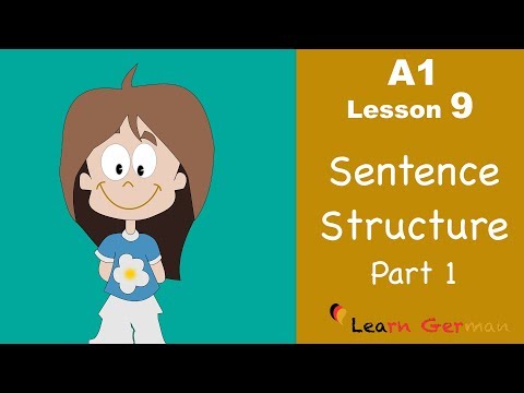 Learn German | Sentence Structure | Satzstruktur | Part 1 | German for beginners | A1 - Lesson 9