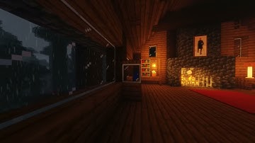 Minecraft Relaxing Music Box 10 Hours (Rain + Visuals)