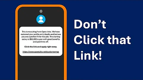 Don't Click That Link! Fake Job Text Messages