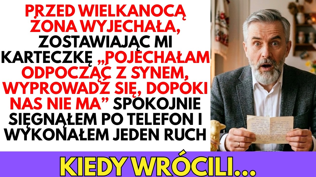-Wyprowadź się!- Przed Wielkanocą żona mnie zostawiła — więc przestałem PŁACIĆ ich rachunki…