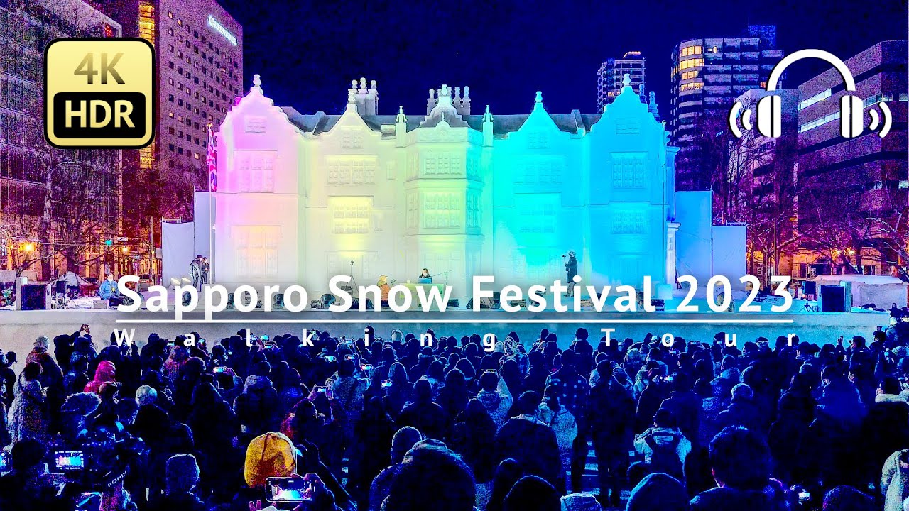 Sapporo Snow Festival 2023 Walking Tour Hokkaido Japan [4K/HDR