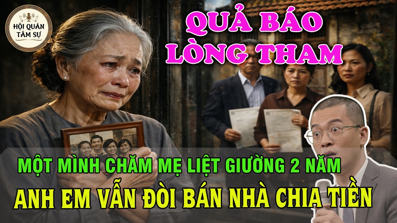 TÂM SỰ TUỔI XẾ CHIỀU: Một Mình Chăm Mẹ Liệt Giường 2 Năm, Anh Em Vẫn Đòi Bán Nhà Chia Tiền