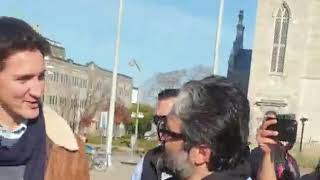 Justin Trudeau is the first world leader who went to #IranRevolution protest