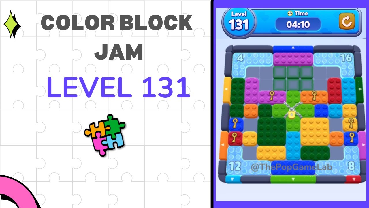 Color Block Jam - Level 131 - Solution Walkthrough