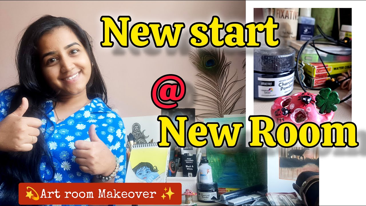 Setting Up My New Art Room🎨|Organizing My Creative Space + Artist Story✨