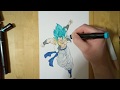 ドラゴンボール超「ゴジータブルー」描いてみた!Drawing gogeta Dragon ball super