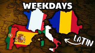 WeekDays | ROMANCE Languages COMPARISON