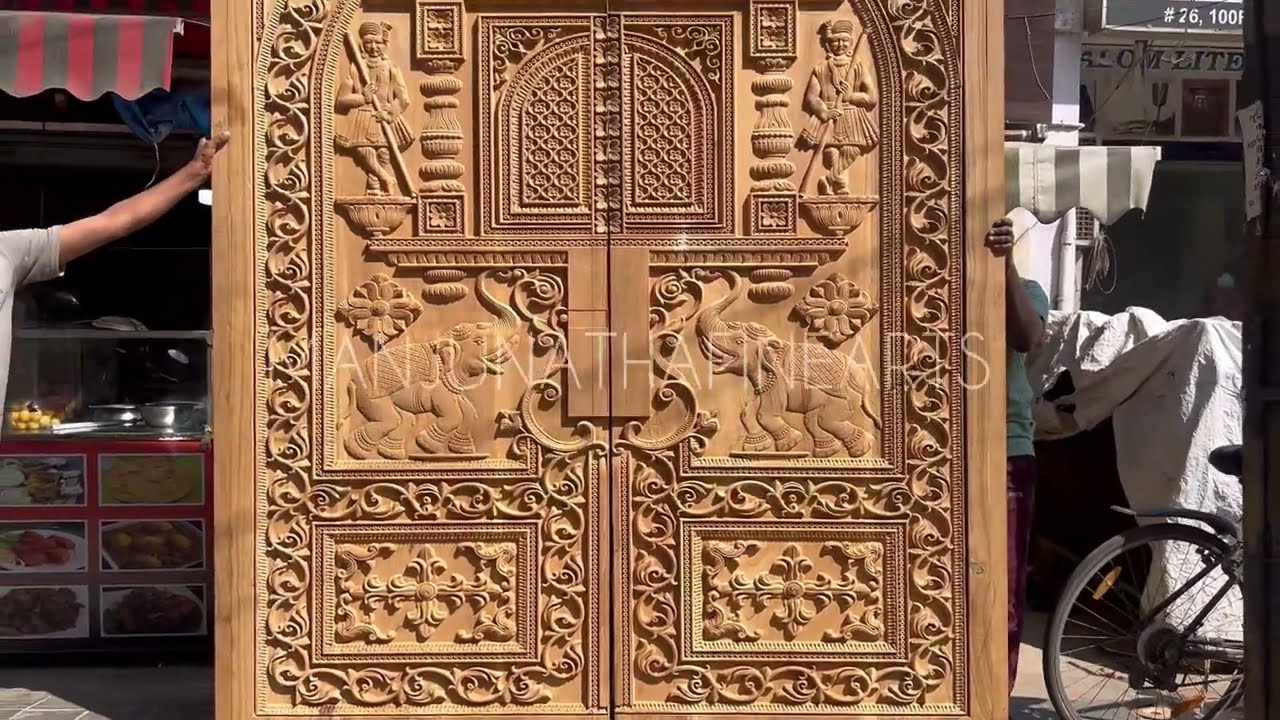 Jain Temple Begur Bengaluru | Temple door wood carving | cnc machine wood carving designs
